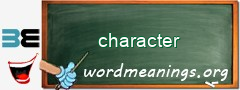 WordMeaning blackboard for character